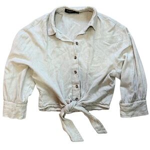 Soaked in Luxury Button Crop Top